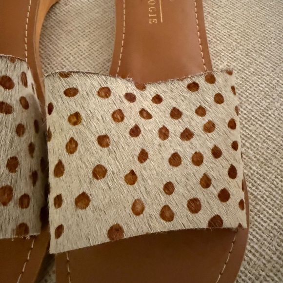 New Anthropologie Brown Polka Dot Women's Sandals 10 - Picture 2 of 6